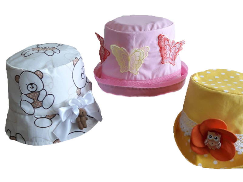 Купить детские стильные панамки для мальчиков и летние шапочки для девочек в сером цвете - BKdesigner